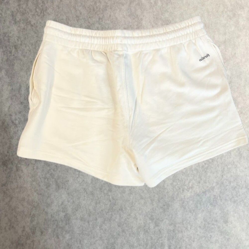 allbirds Sweat Shorts Womens 2XL White Cotton Hemp Knit Lounge Athleisure NEW! - Picture 4 of 12